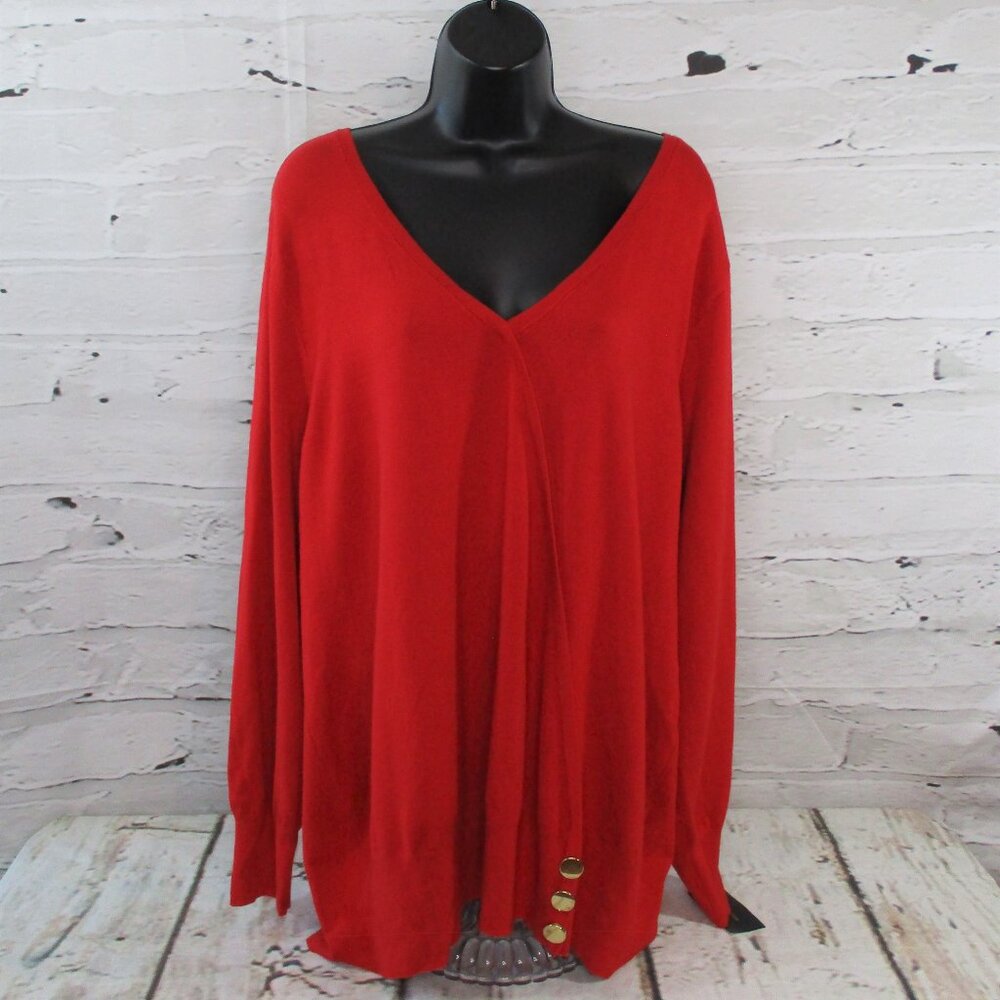 JM Collection Pullover Surplice Sweater